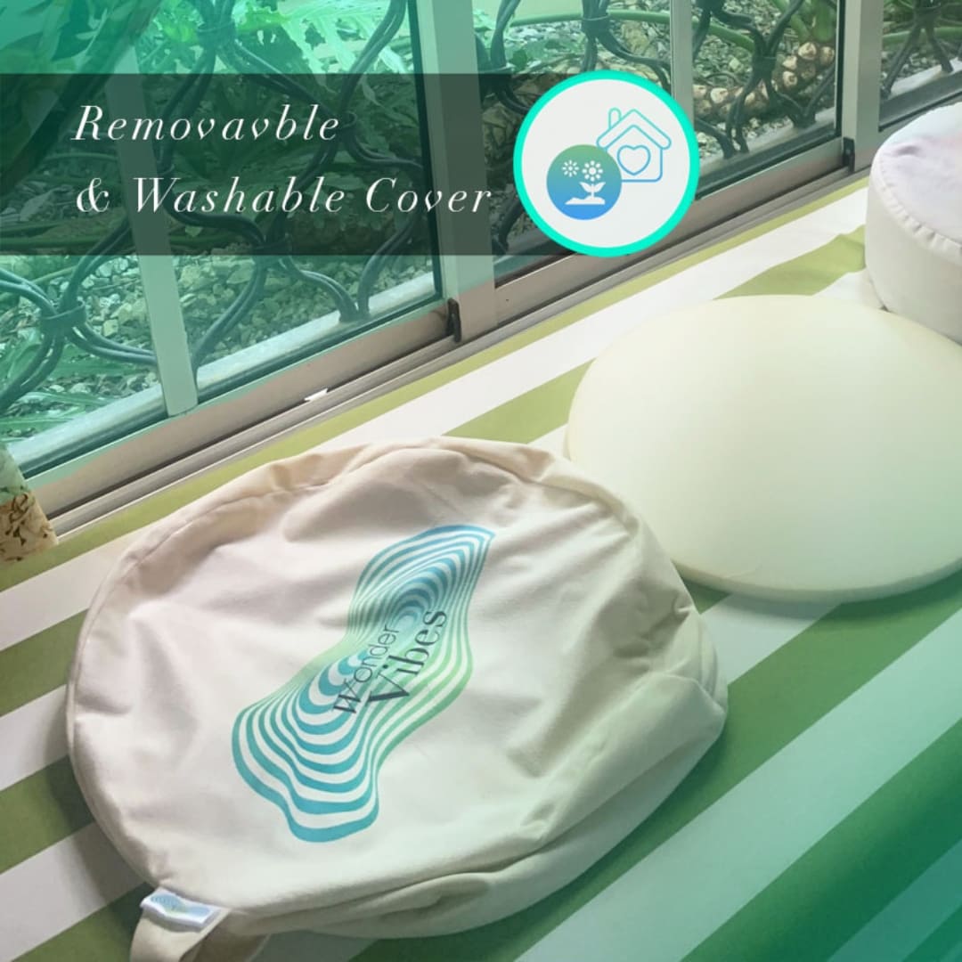 WonderVibes meditation cushion with washable cover