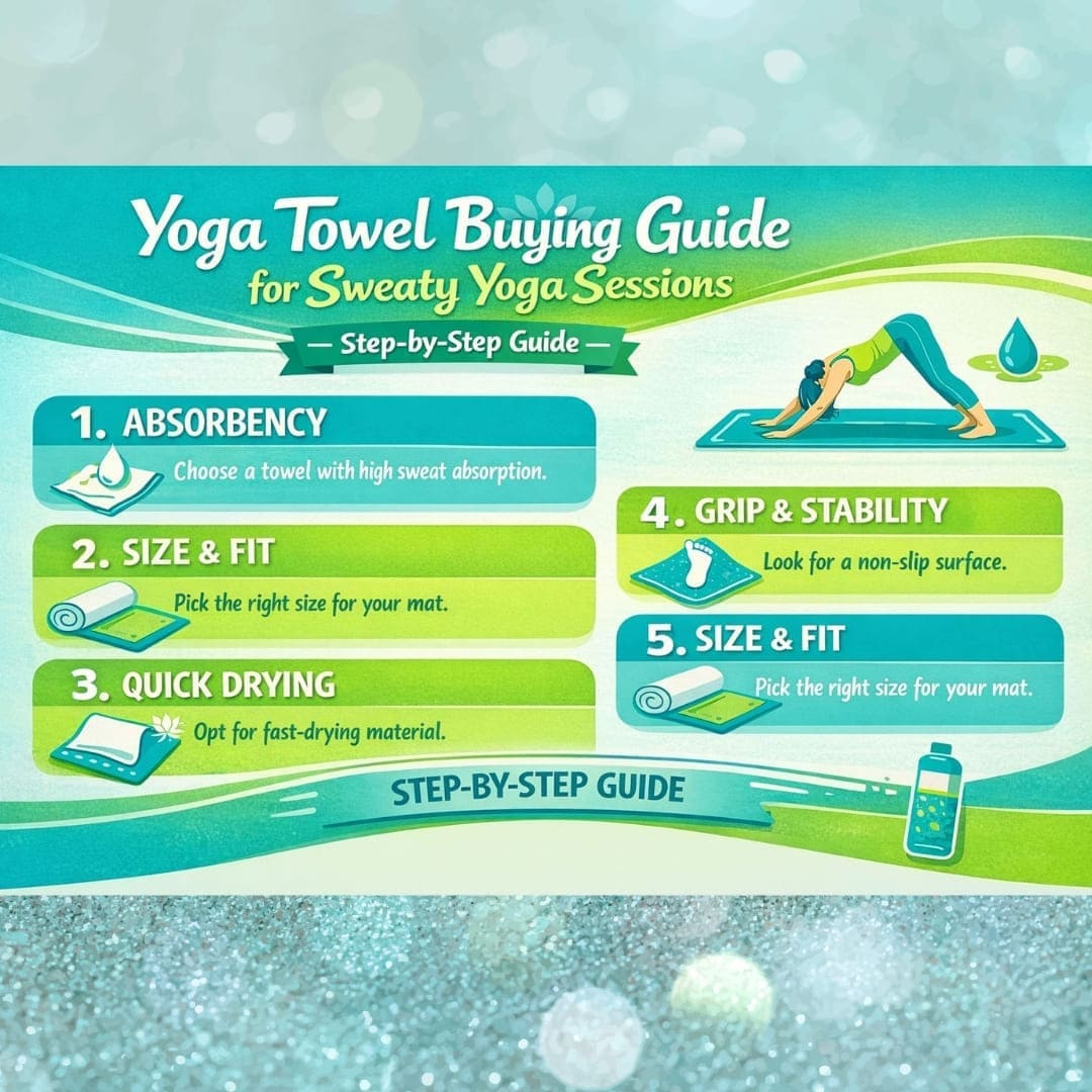 Yoga Towel Buying Guide for Sweaty Yoga Sessions | Step-by step guide