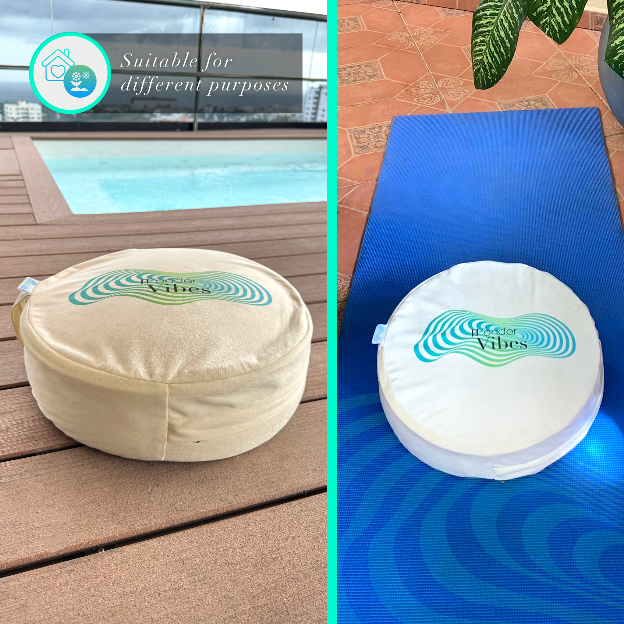 WonderVibes Meditation Cushion (Zafu)